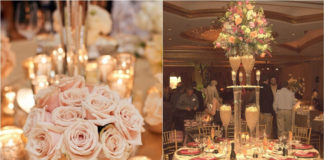 champagne wedding decorations and centerpieces