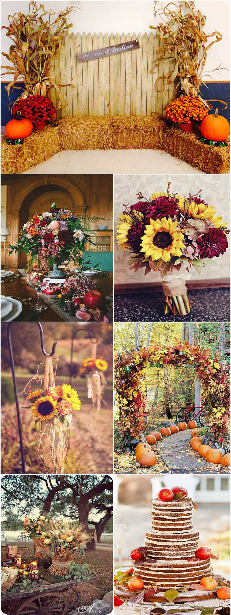 eyeful and elegant fall harvest wedding ideas