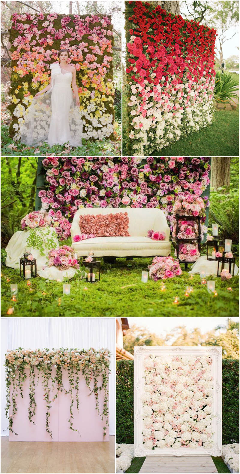 floral wedding backdrop idea
