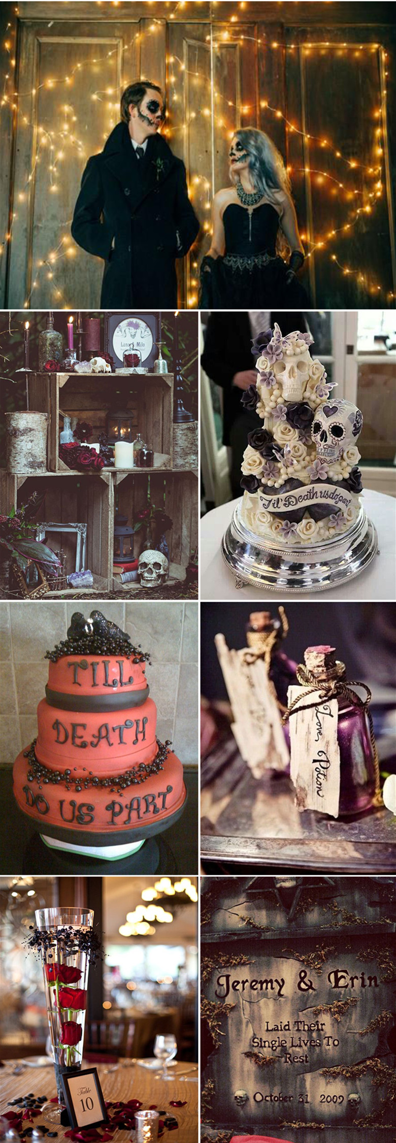 spooky fall halloween wedding theme