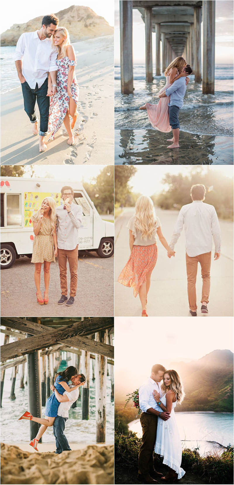 romantic and cool summer engagement photo shooting ideas