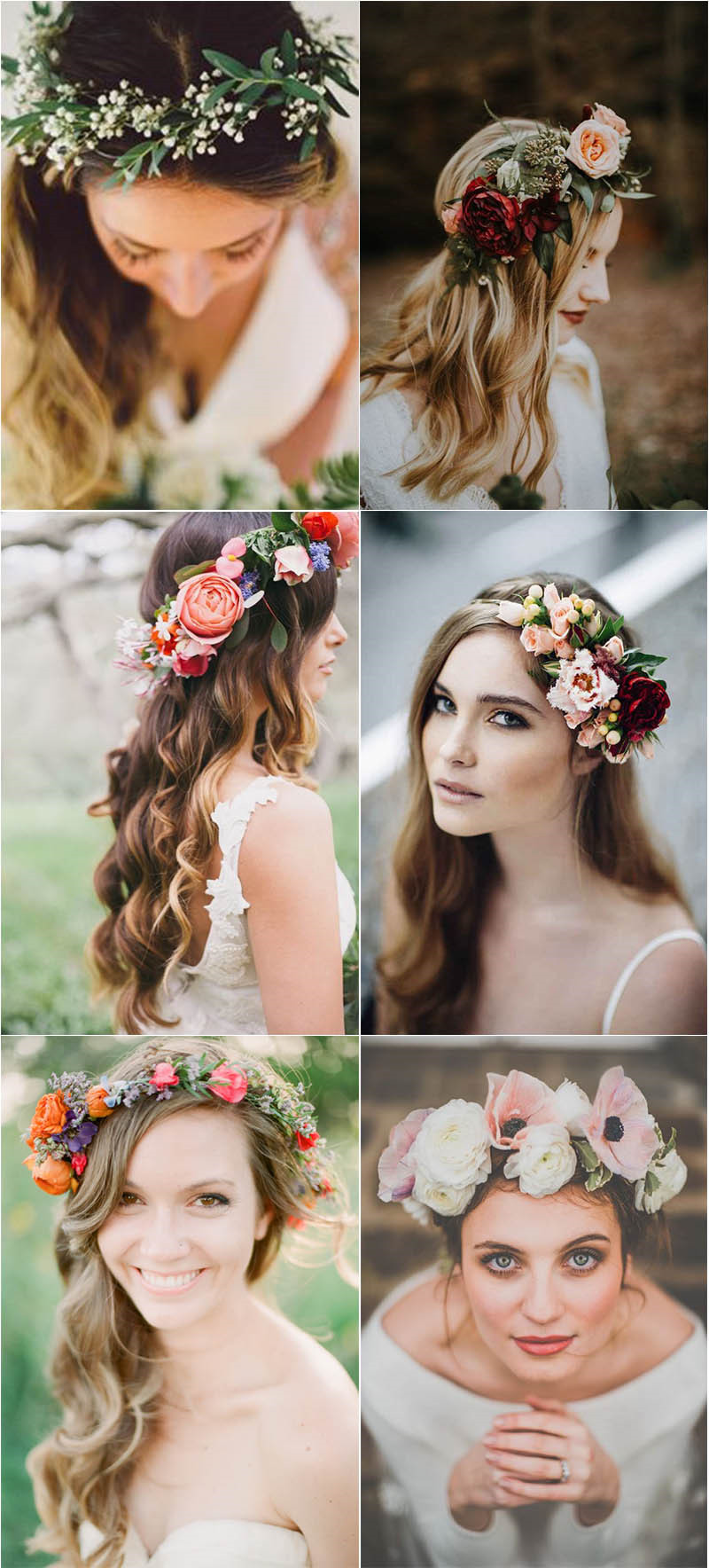 stunning floral crowns for your wedding hair