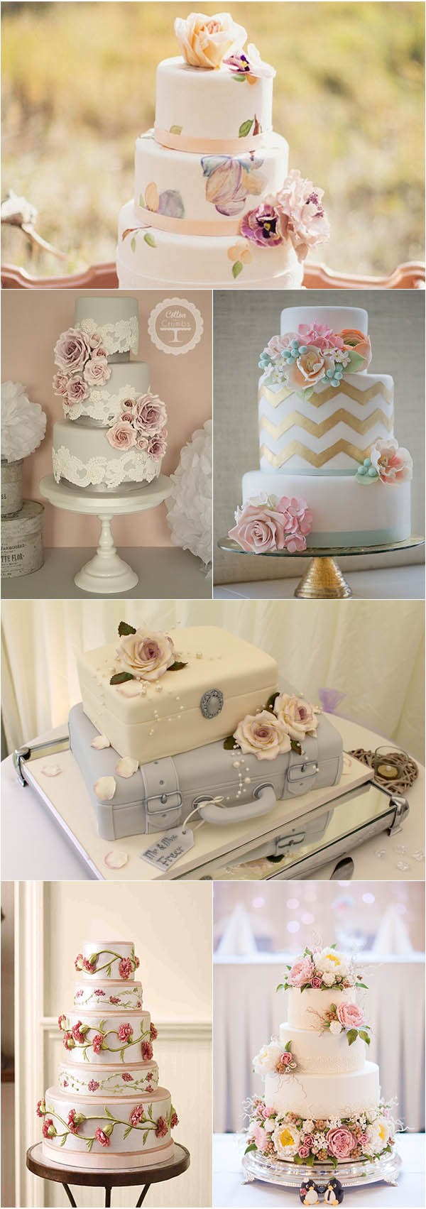 rustic and romantic vintage wedding cake ideas