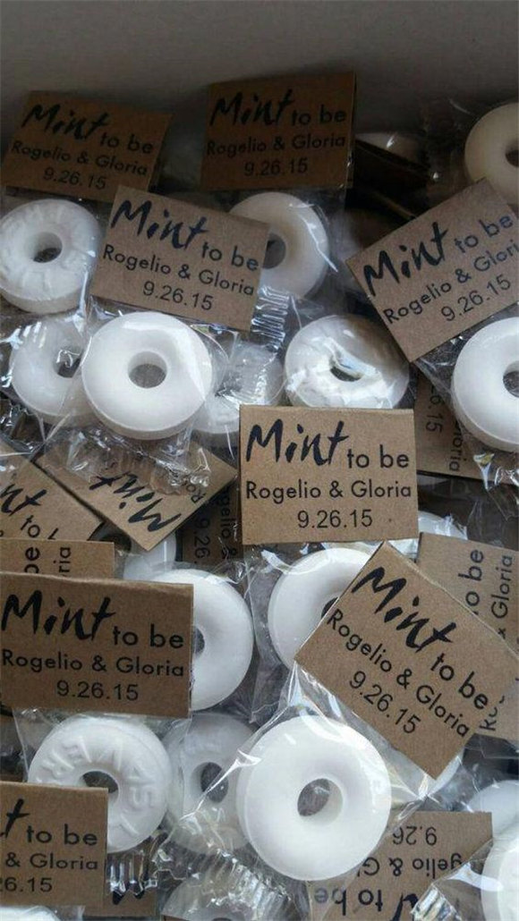 Mint to be wedding favors.