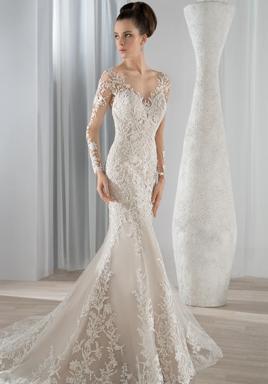 Beautiful wedding dresses with an illusion neckline