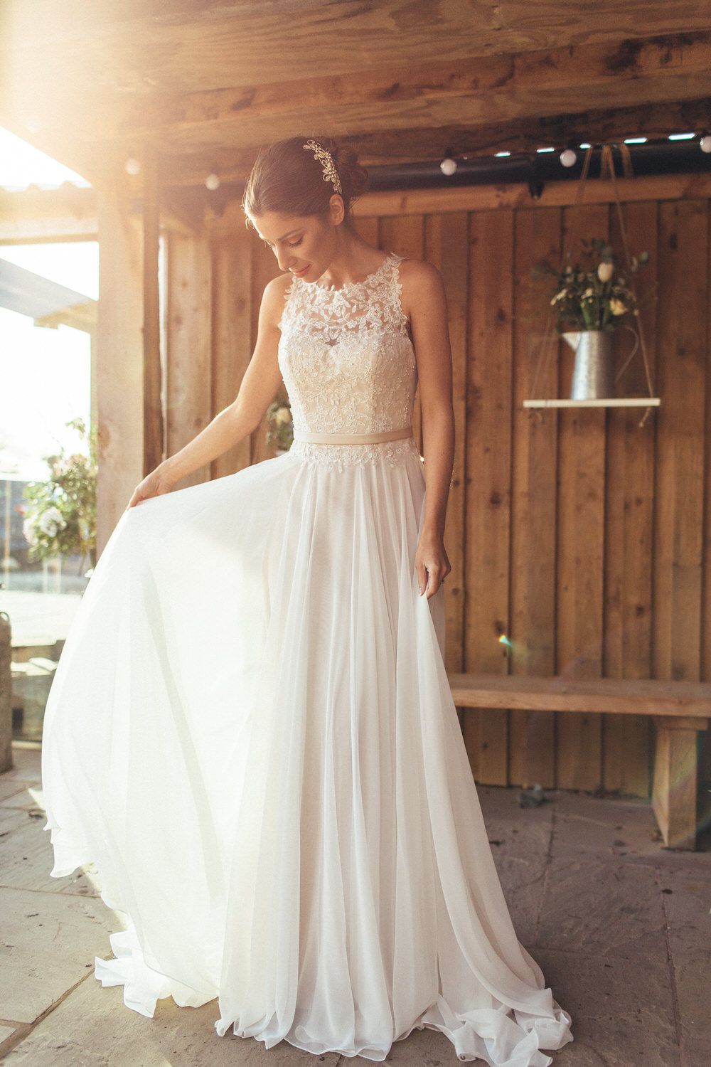 elegant high-neck wedding dresses