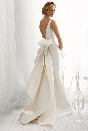 Simple Wedding Dress with Bow