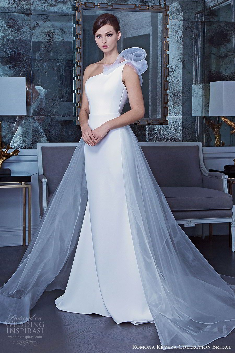 unique one-shoulder wedding dresses