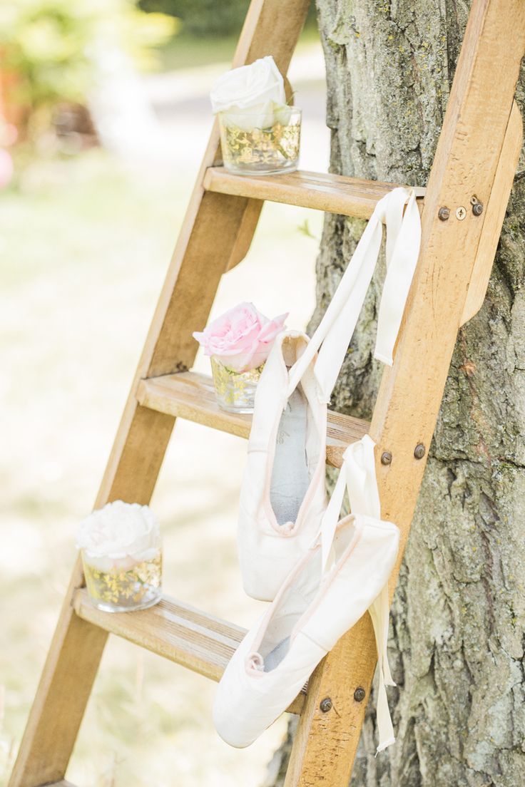 Vintage Wedding Decorations with Ladders