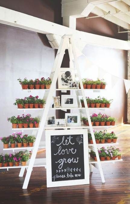 Vintage Wedding Decorations with Ladders
